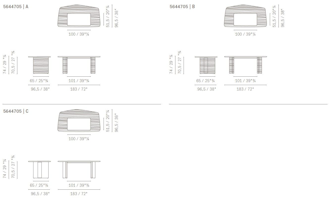 Исполнительный стол из дуба Poltrona Frau офис-системы управления ARCH-00033607 - Вид №3