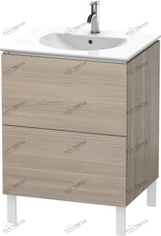 LC660503131 Тумбочка напольная L-Cube #LC6605 620 x 514 мм Сосна серебристая, декор Duravit