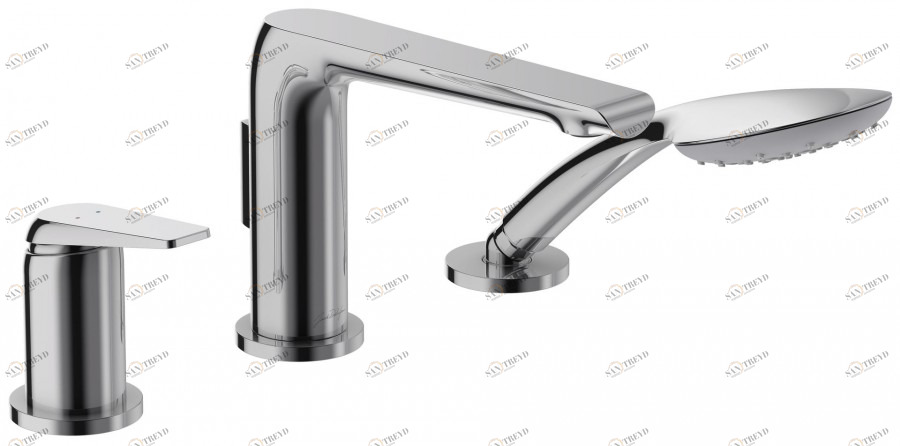 E97360-CP Смеситель для ванны и душа на 3 отверстия, устанавливаемый на деку Jacobdelafon AVID Santreyd