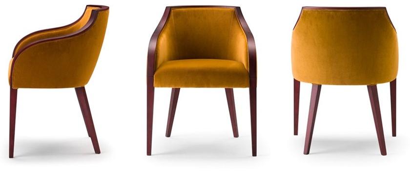 Prestige Мягкое бархатное кресло с подлокотниками Gran duca Cvg046 - Вид №1