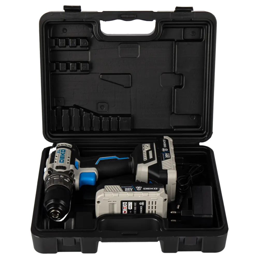 Аккумуляторная дрель-шуруповерт DEKO ZKCD20V с двумя батареями 89366086 STLM-0848663 - Вид №4