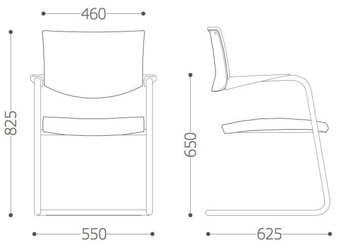 VAGHI Консольный стул с подлокотниками Morea comfort guest Cm2v/cb2v - Вид №4
