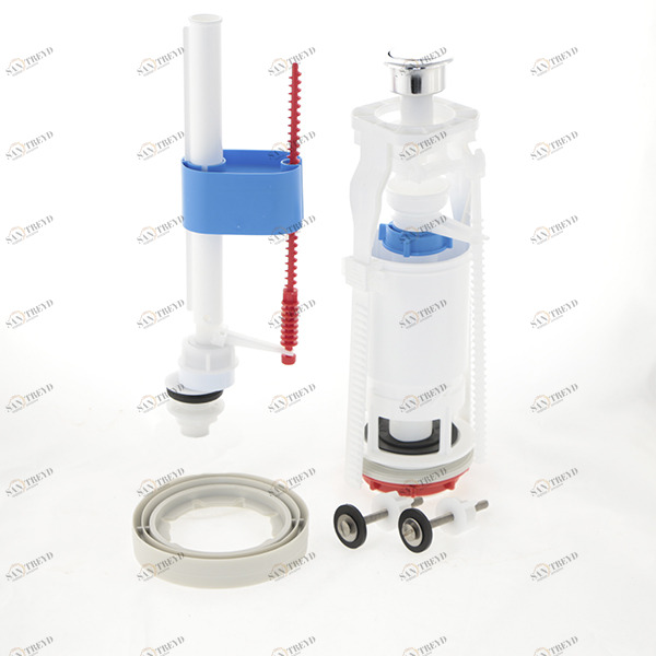 Арматура Ани Пласт с нижней подводкой 1/2 кнопка хром эконом WC6550М WC6550М 14146