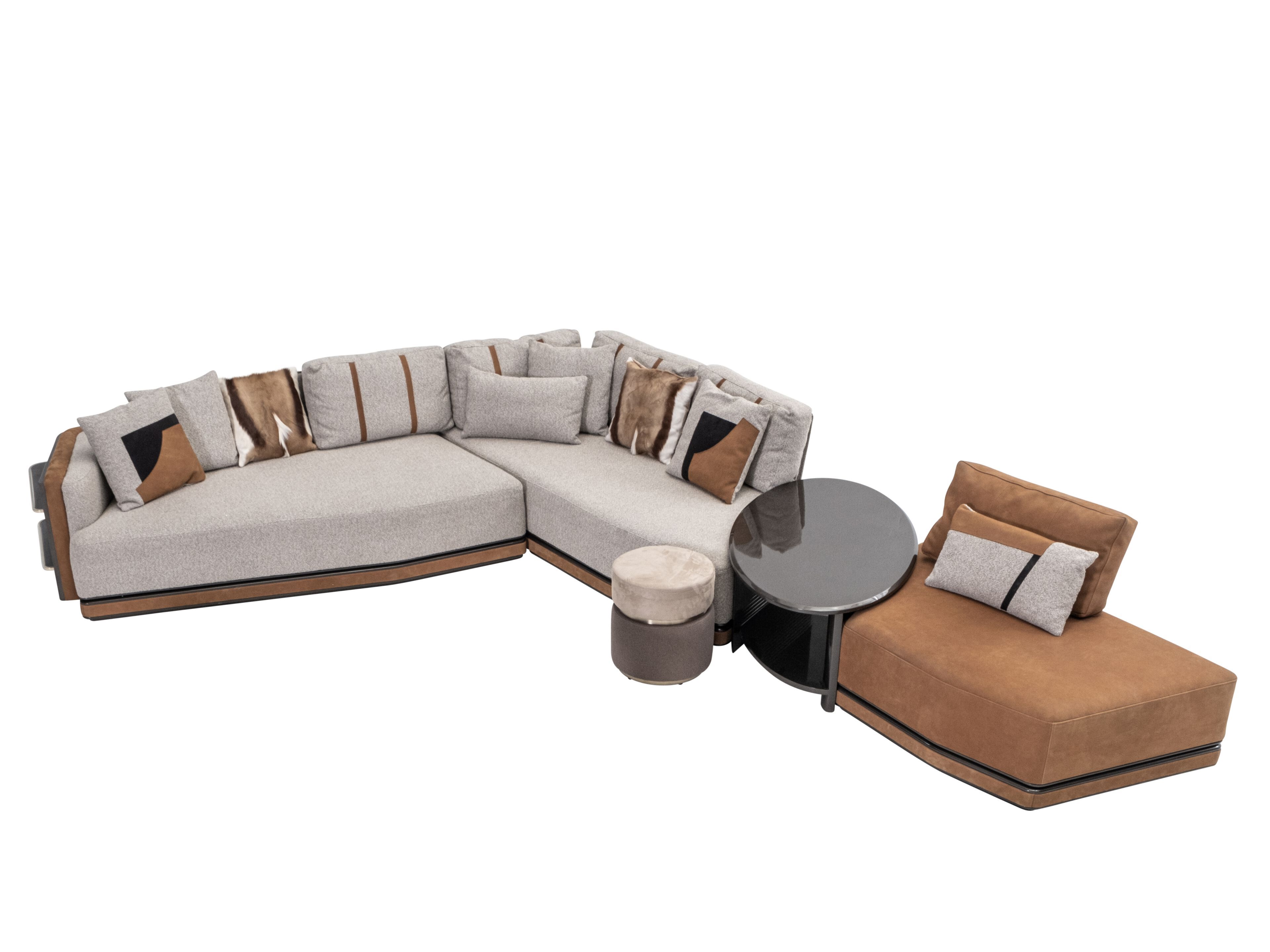 Угловой диван из ткани Zebrano Медуза ARCH-00068386