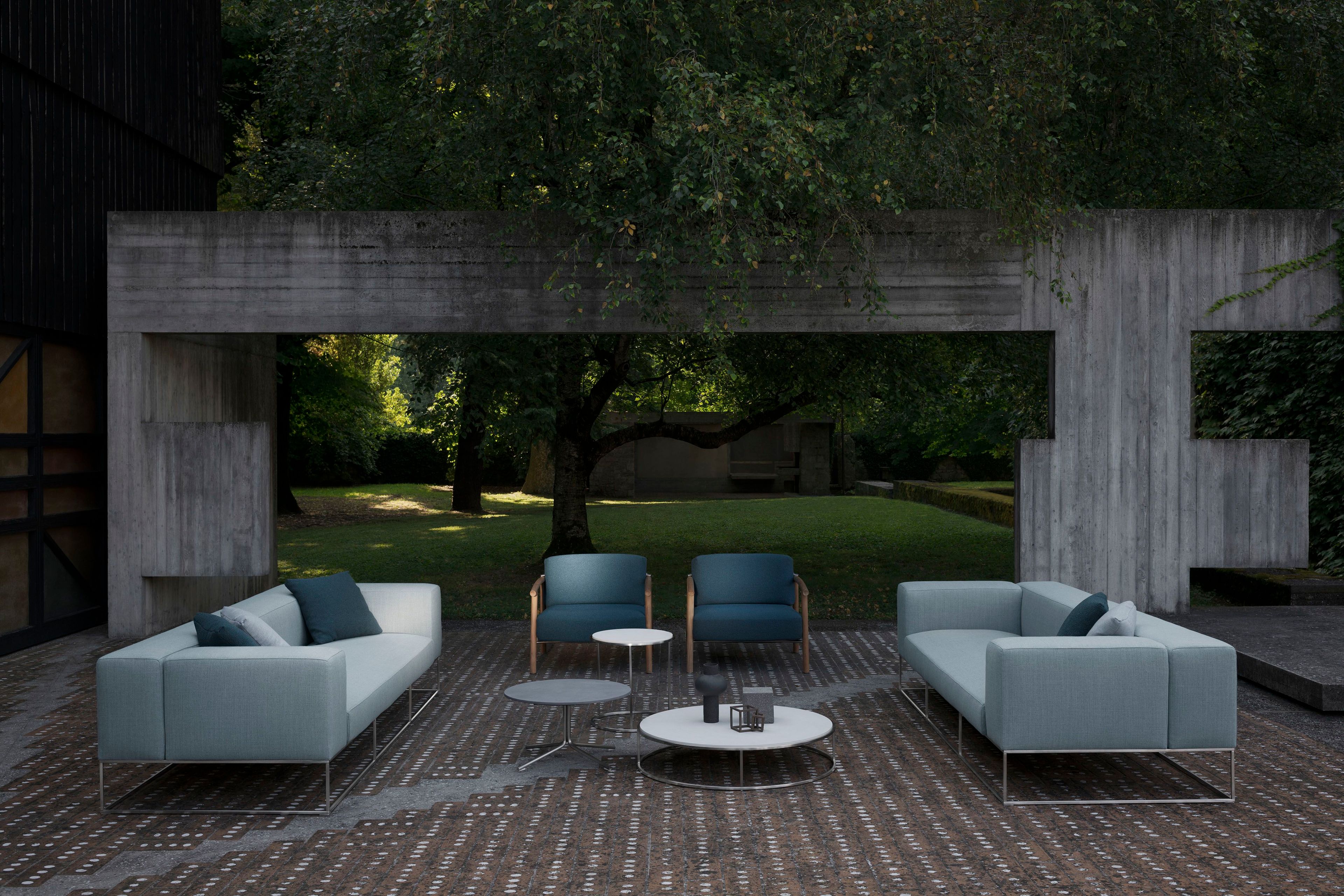 Тканевое садовое кресло с подлокотниками Living Divani Касуми ARCH-00047709 - Вид №2