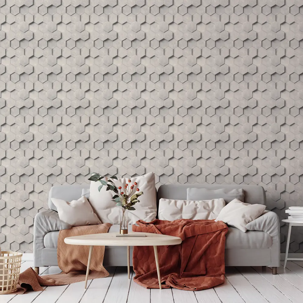 INSPIRE Art - Флизелиновые обои с геометрическим 3D-эффектом 83617767 STLM-0042870 - Вид №3