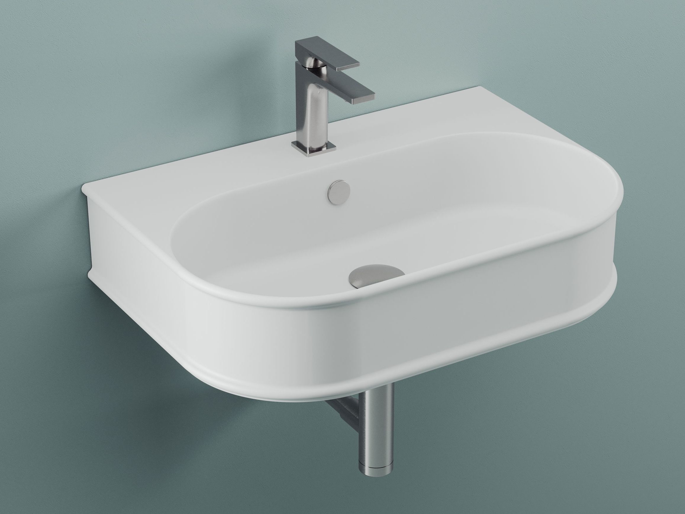 Керамическая овальная подвесная раковина ArtCeram ателье ARCH-00039514 - Вид №1