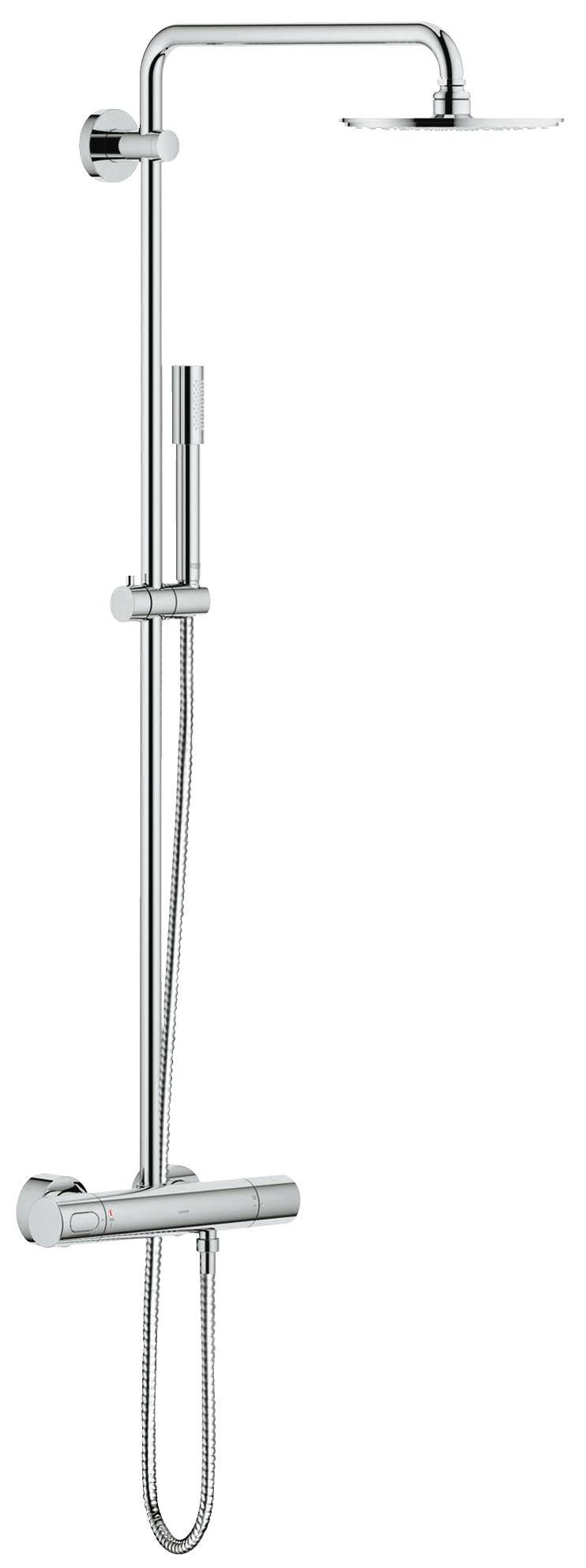 Душевая система GROHE Rainshower 210 с термостатическим смесителем, хром (27032001)