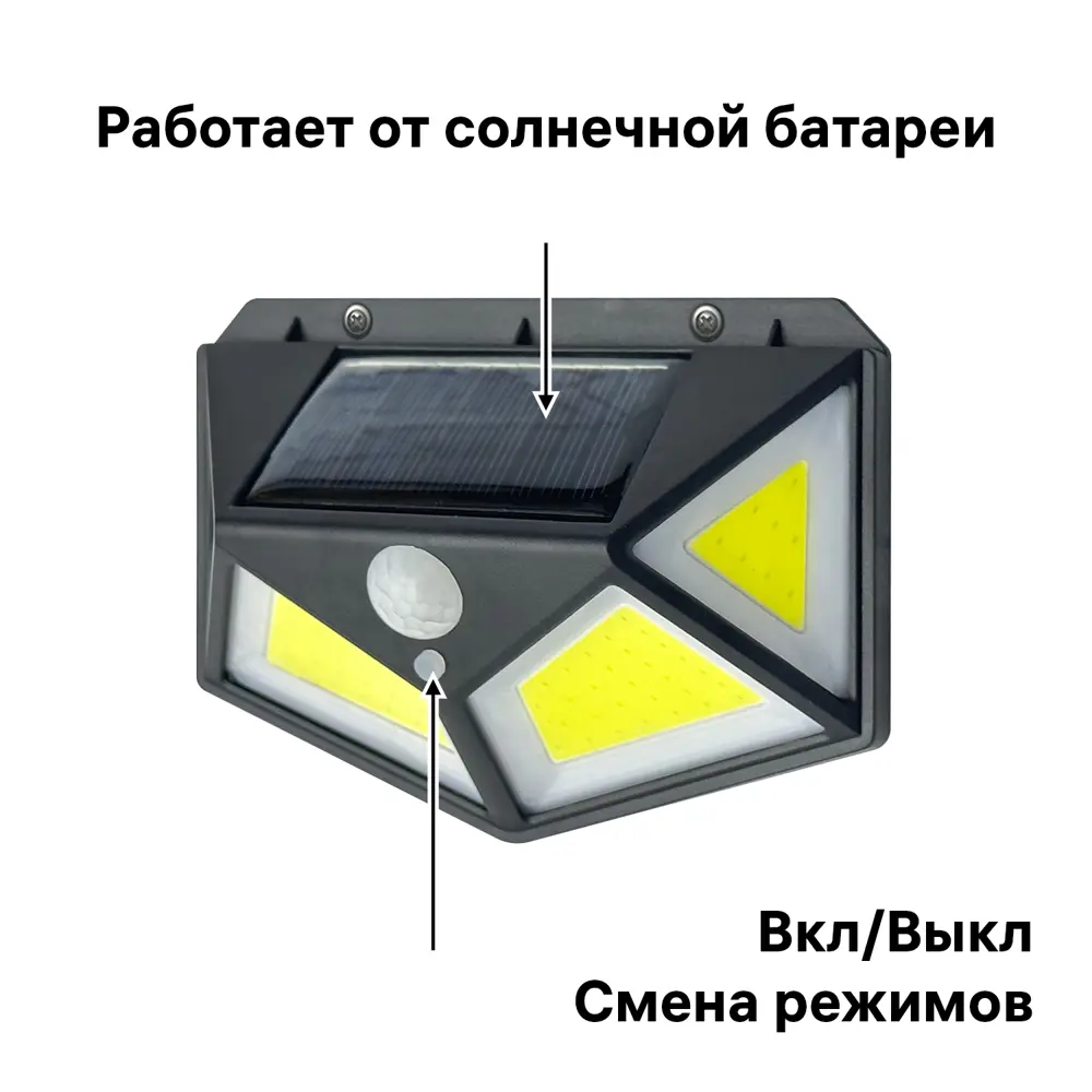 Светильник светодиодный уличный Duwi Solar LED на солнечных батареях 10Вт 6500К 600Лм IP65 датчик движения черный STLM-2184181 - Вид №7