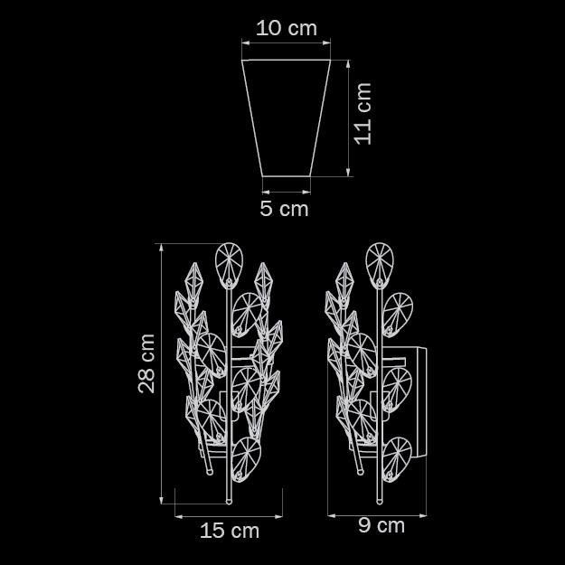 Бра Lightstar Isabelle 791614 LIGHTSTAR ФЛОРИСТИКА 077963 Прозрачный;хром  - Вид №1