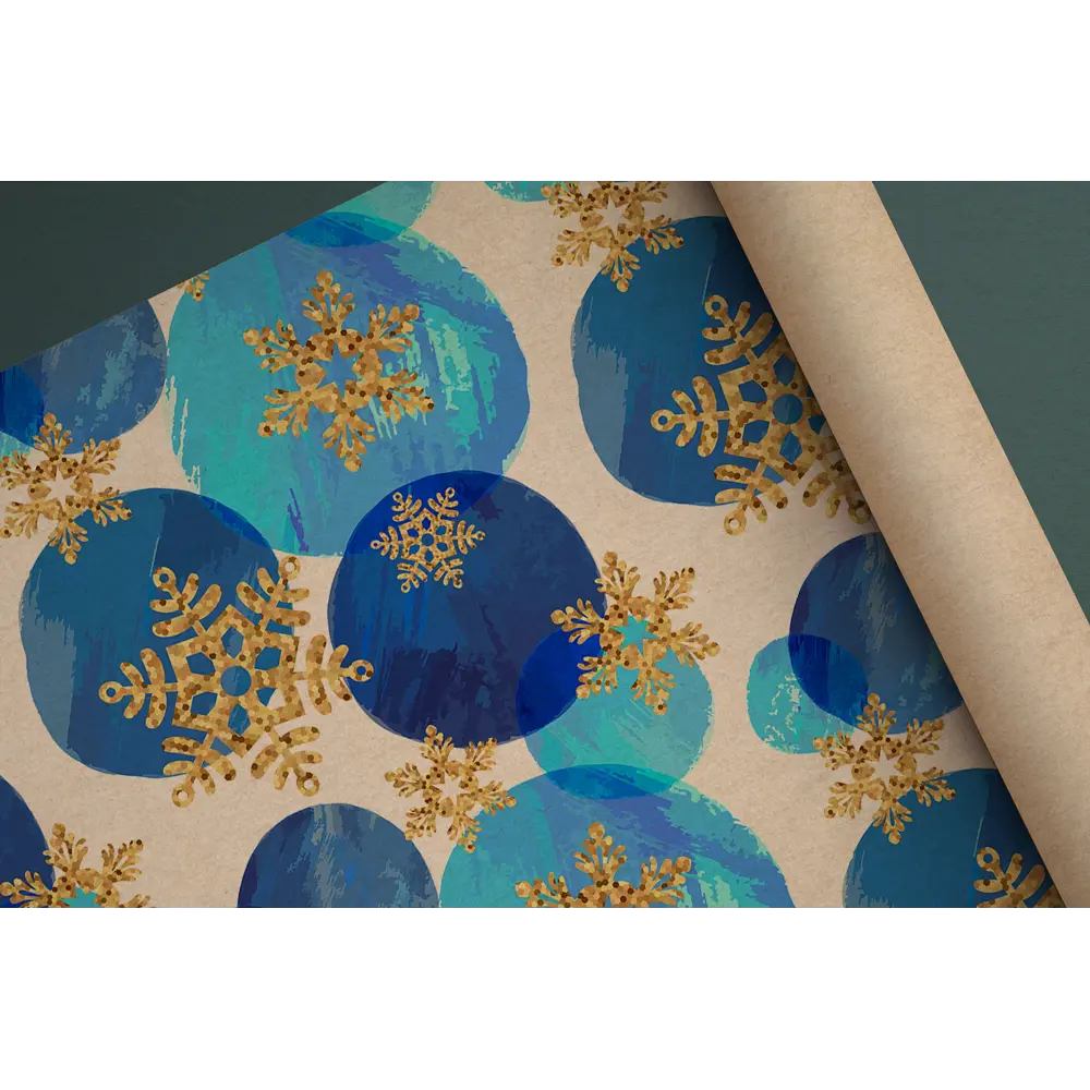 Упаковочная бумага «Новогодние шары» 70 см Симфония STLM-2027499 - Вид №2