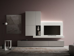 Деревянная секционная оборудованная стена