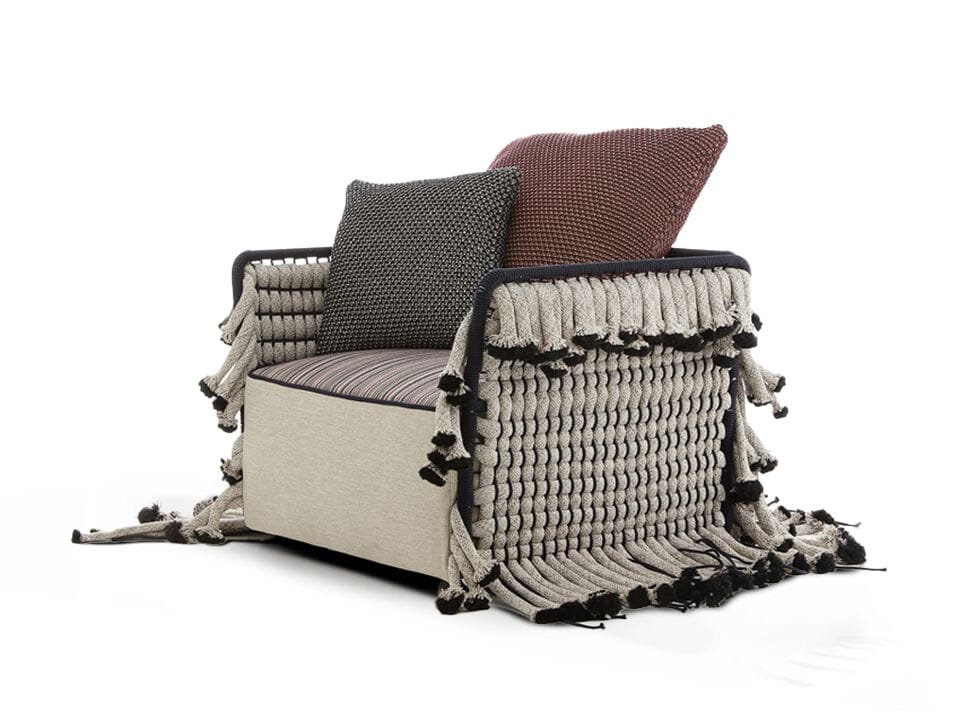 Алюминиевое уличное кресло с плетением Nodo Italia Antonio Marras + Nodo Italia ARCH-00088609