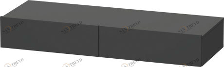 DS827104949 Полочка с ящиком DuraStyle #DS8271 1200 x 440 мм Графит матовый, декор Duravit