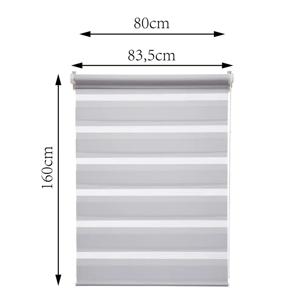 INSPIRE Peter — рулонная штора день-ночь светло-серая 80x160 см 85225686 STLM-0060120 - Вид №2