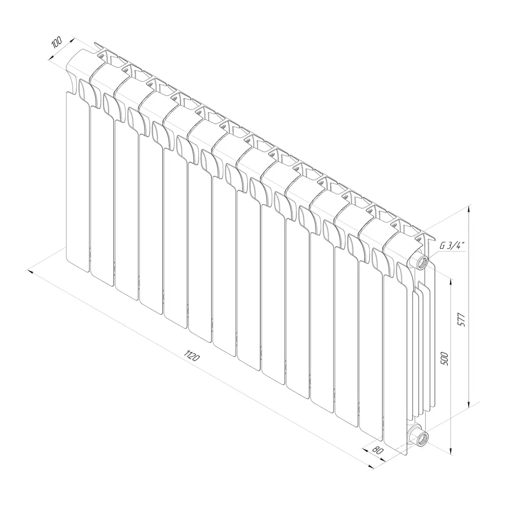 Биметаллический радиатор RIFAR Monolit 500 - надежное отопление на 25 лет 12876560 STLM-0002486 - Вид №8