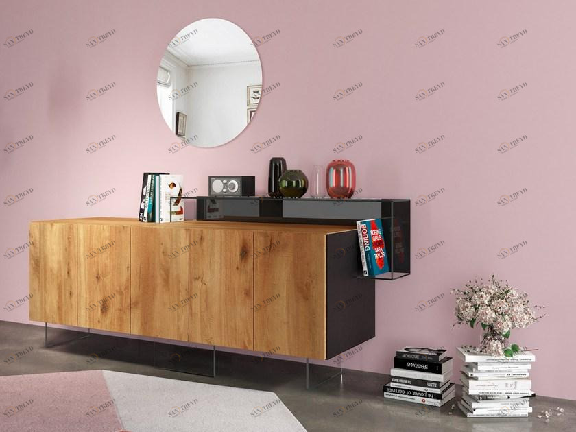 Lago Комод из дерева и стекла с распашными дверцами 36e8 sun-id-1464341