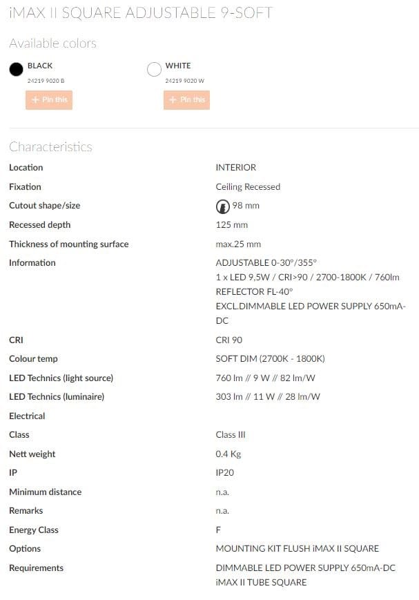 Квадратный светодиодный светильник Deltalight iMAX ARCH-00040447 - Вид №6