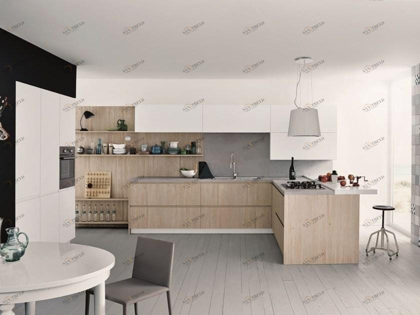 Cesar Модульная кухня с меламиновым полуостровом Maxima 2.2 sun-id-1440132