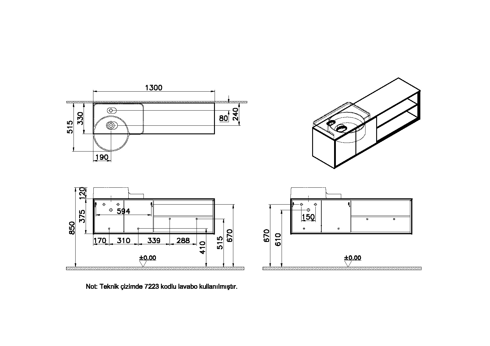62422 Раковина Vitraglobal Voyage - Вид №1