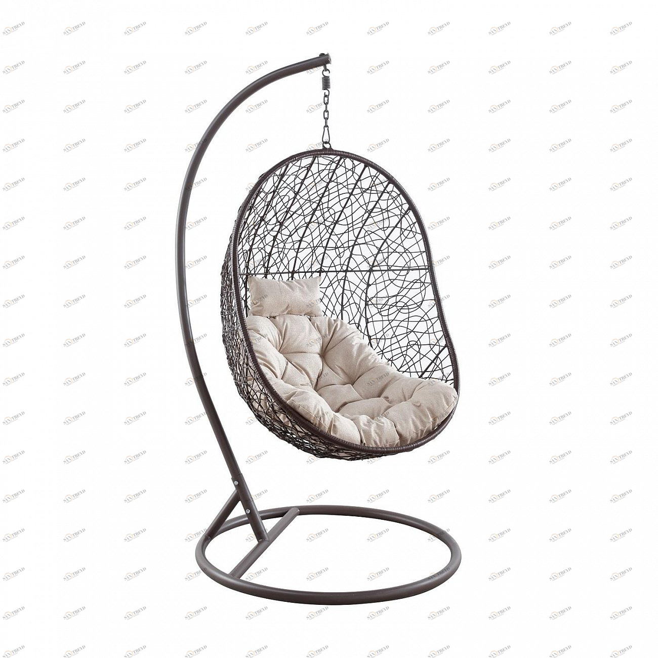 Подвесное кресло коричневое Leset Kiwi IMPEX  00-3885753 Бежевый;коричневый 