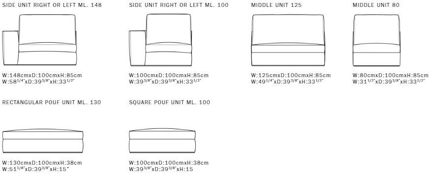 Sicis 2-х местный кожаный диван в современном стиле Cosily sun-id-1355987 - Вид №4