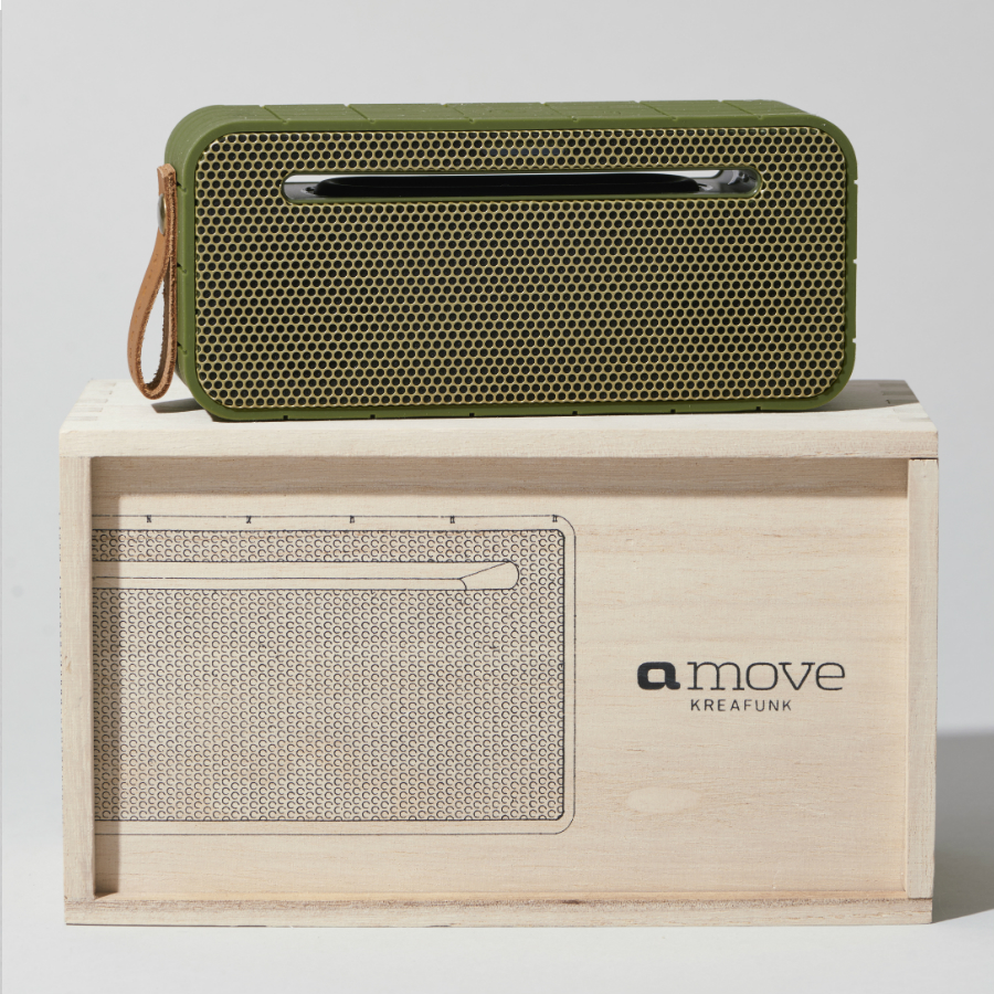 Колонка беспроводная с ремешком aMOVE хаки KREAFUNK KFNG68 - Вид №7