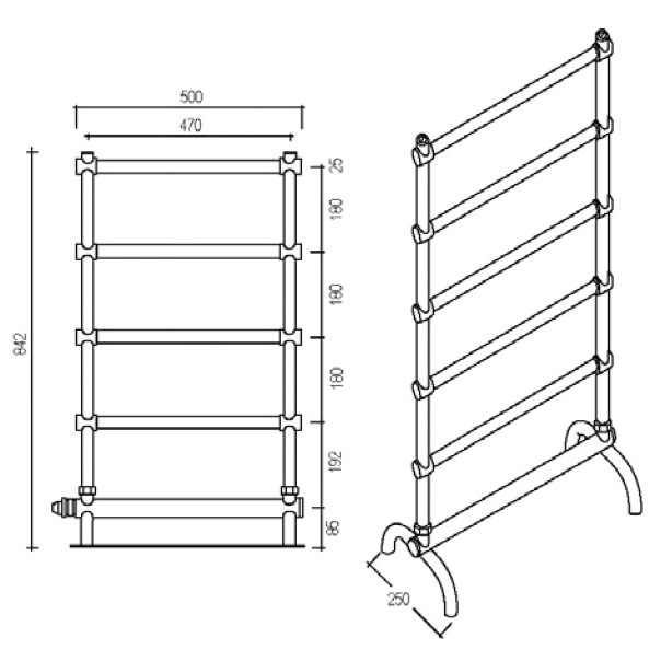 556 полотенцесушитель  SOLE Collection  Margaroli Santreyd 49061 - Вид №3