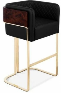 LUXXU Табурет высокий кожаный с подставкой для ног Nura