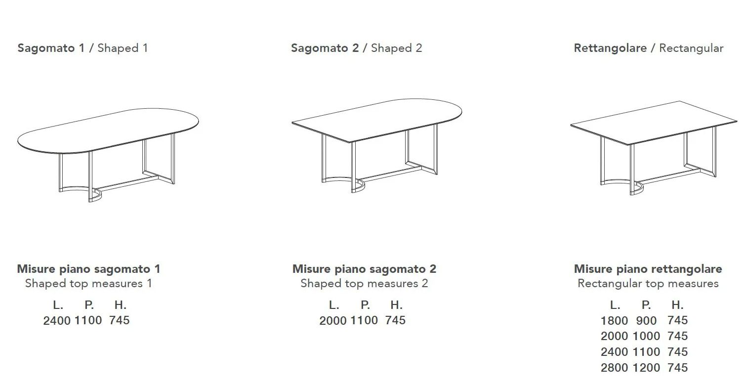 Стол с металлическим основанием Ronda Design SLICE ARCH-00056983 - Вид №5
