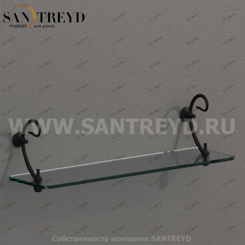 PA047 Полка 64 см цвет Черный Globo Paestum Италия Ceramica Globo