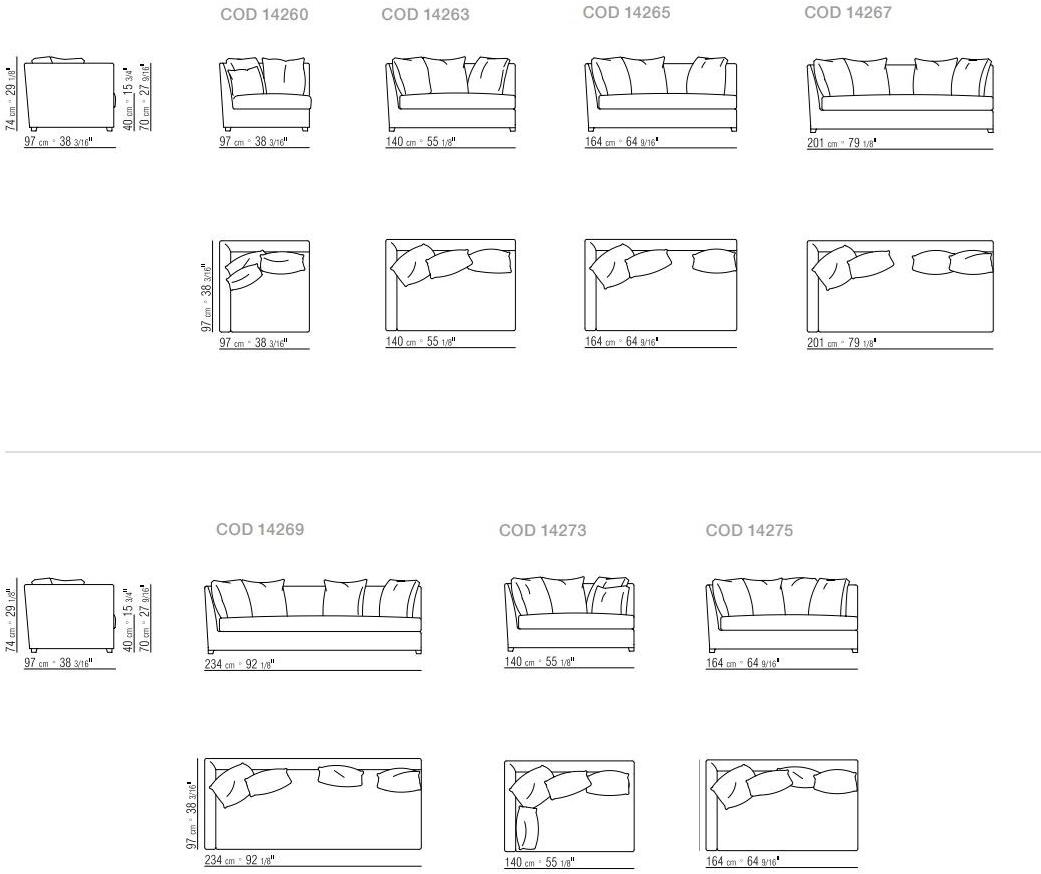Flexform 3-х местный тканевый диван со съемным чехлом Victor sun-id-1408425 - Вид №4
