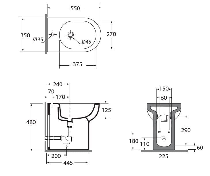 Керамические биде Azzurra Ceramica облако ARCH-00145766 - Вид №9