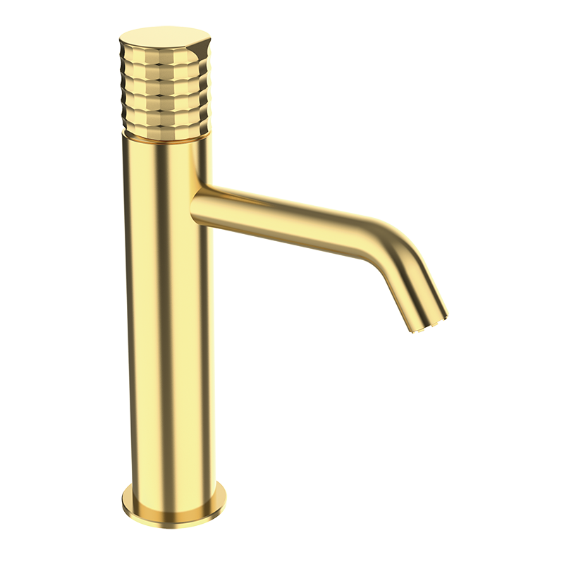 75540754 PREMIUM Polished Gold XL Умывальник смеситель Полированное Золото GRB MIXERS Aura