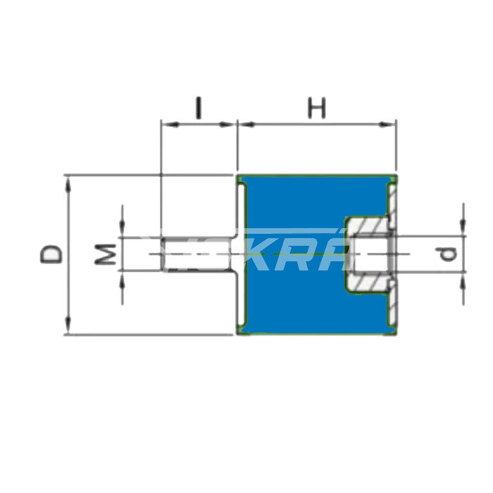 IS09 Виброизолятор MF30X20 M8X20 MF30200820 ISKRA  - Вид №1
