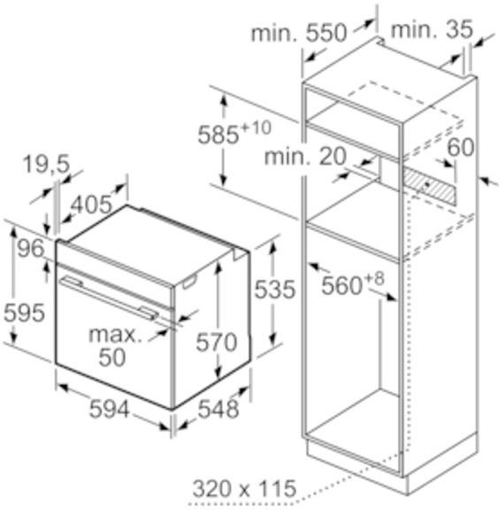 Siemens Пиролитическая встраиваемая духовка класса а Iq500 Hb578a0s0  - Вид №2