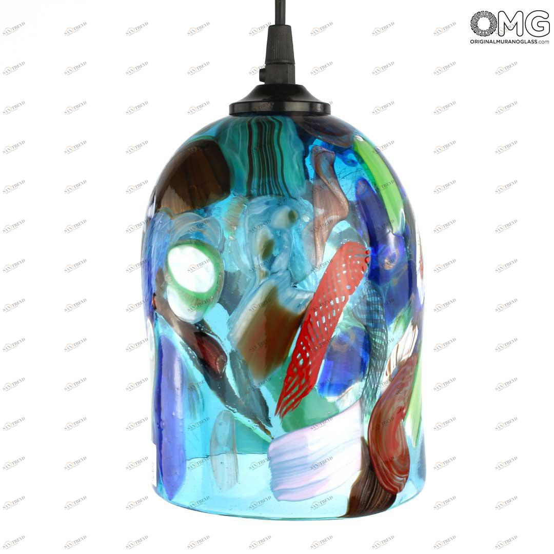 3706 ORIGINALMURANOGLASS Потолочный светильник Сезанн с миллефиори - муранское стекло OMG 12 см 