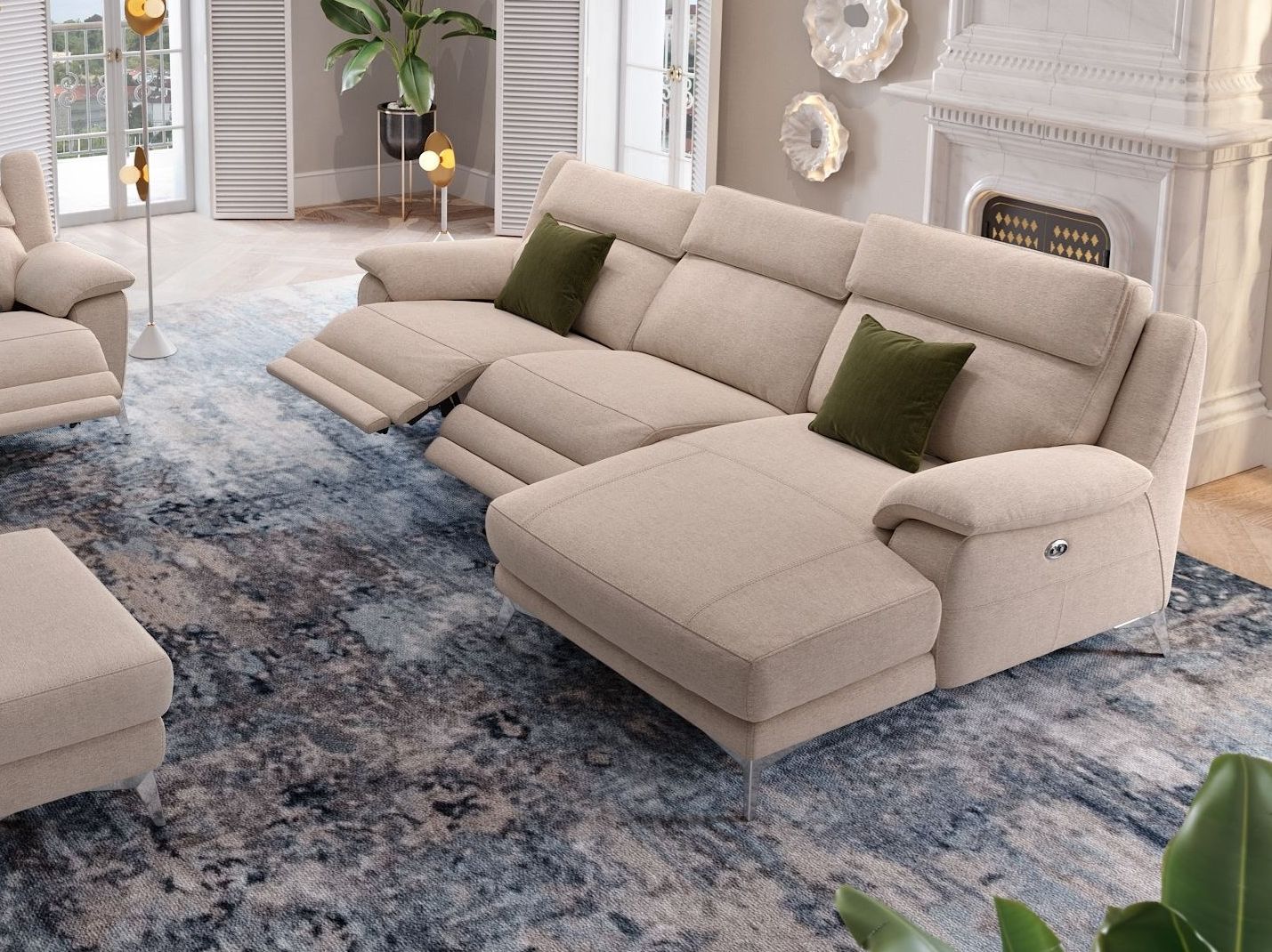 Тканевый диван с полуостровом Sofanella Aliano ARCH-00074326 - Вид №1