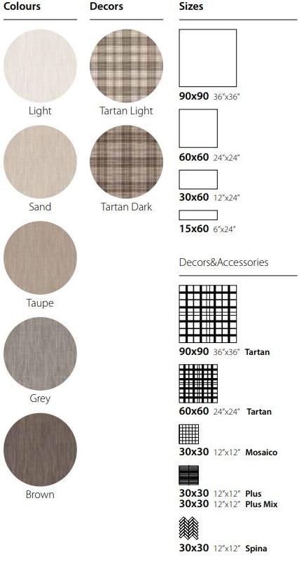 CERAMICA SANT'AGOSTINO Настенная / напольная плитка из керамогранита с эффектом ткани Tailorart sun-id-1366143 - Вид №1