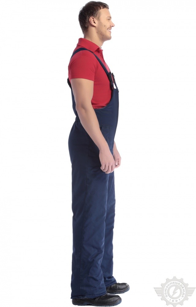 65038 Полукомбинезон "Эксперт" зимний темно-синий  Зимняя спецодежда  размер 60-62/182-188  - Вид №5