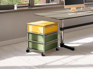 Стальной модульный офисный комод с колесами