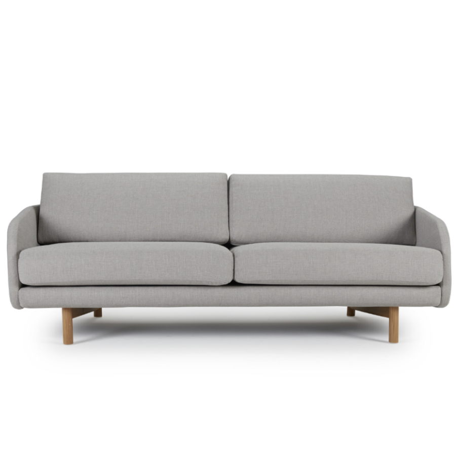 Диван трехместный Tved с ножками из дуба, светло-серый Kragelund 29003202163 - Вид №1