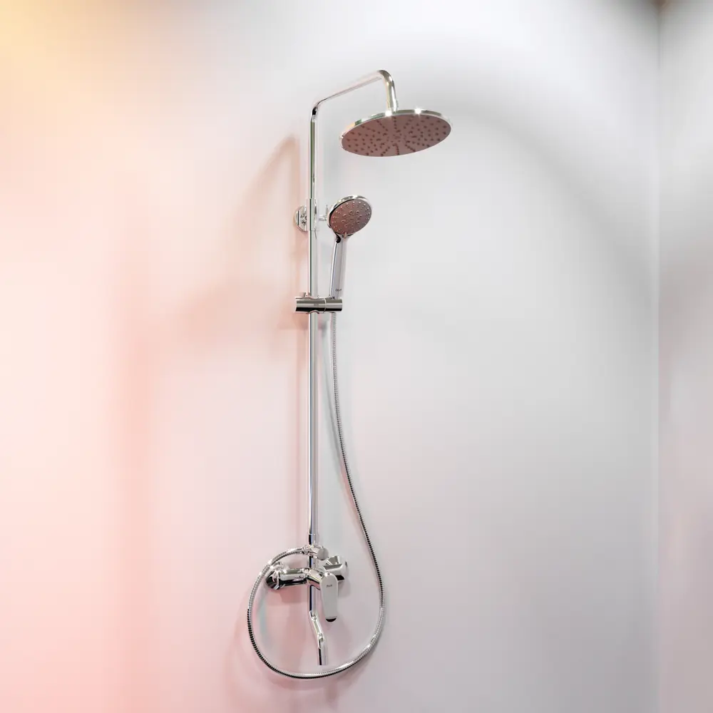 Душевая стойка Dorff с тропическим душем и хромированной отделкой 87812815 STLM-1382276 - Вид №6