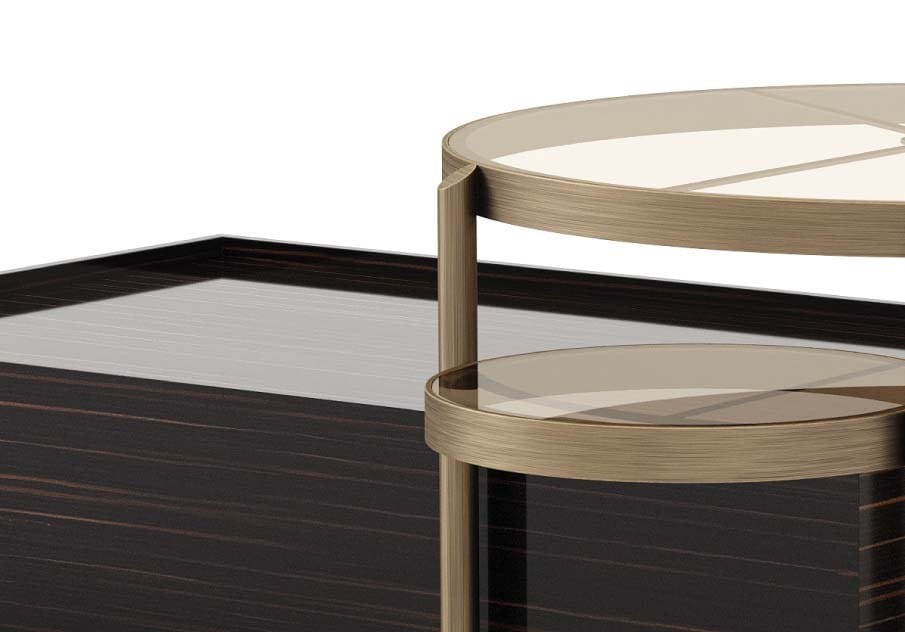 Низкий журнальный столик из бронзы и дерева Stylish Club His &amp ARCH-00059988 - Вид №4