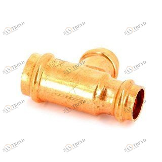 Тройник пресс 28x22x22 медный IBP P513002822022