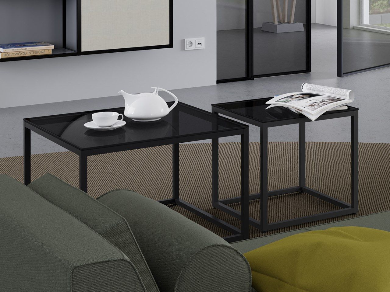 Квадратный стол из алюминия и дерева raumplus Creo ARCH-00108957 - Вид №1