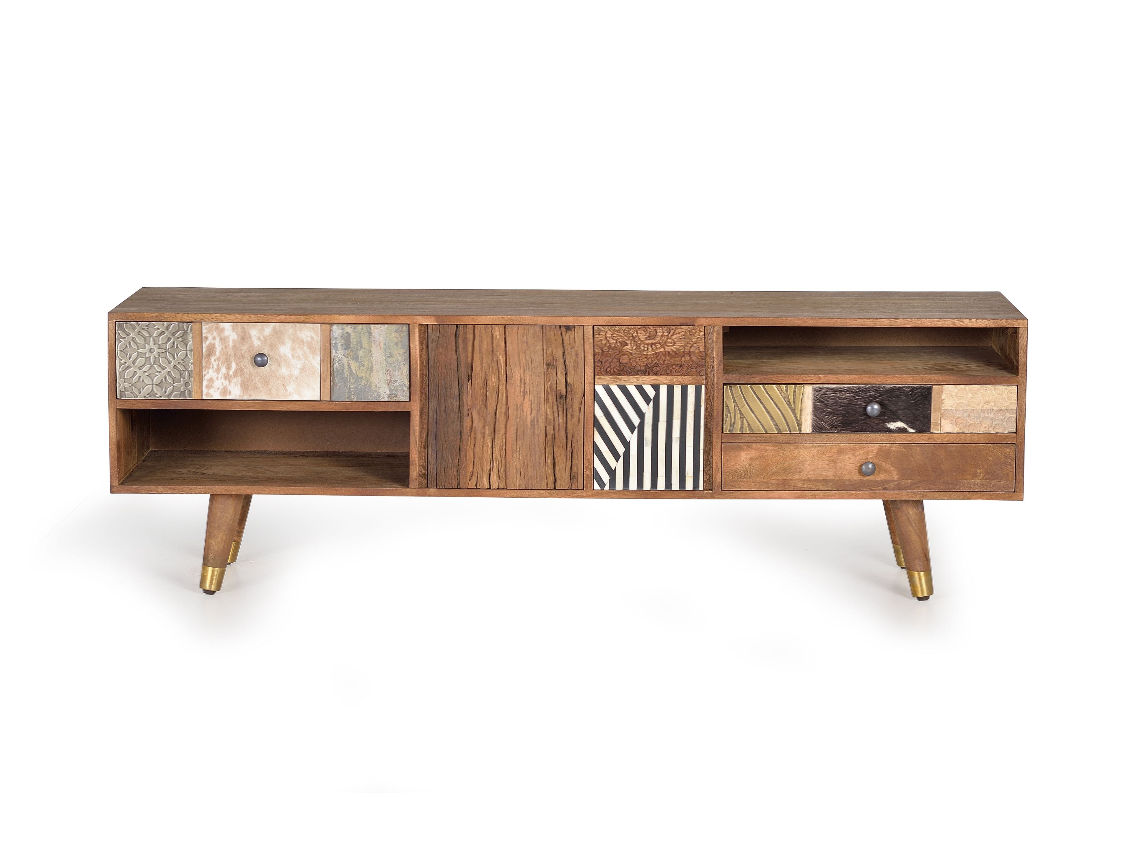Шкаф для телевизора из манго с ящиками Giner y Colomer Мумбаи ARCH-00101665