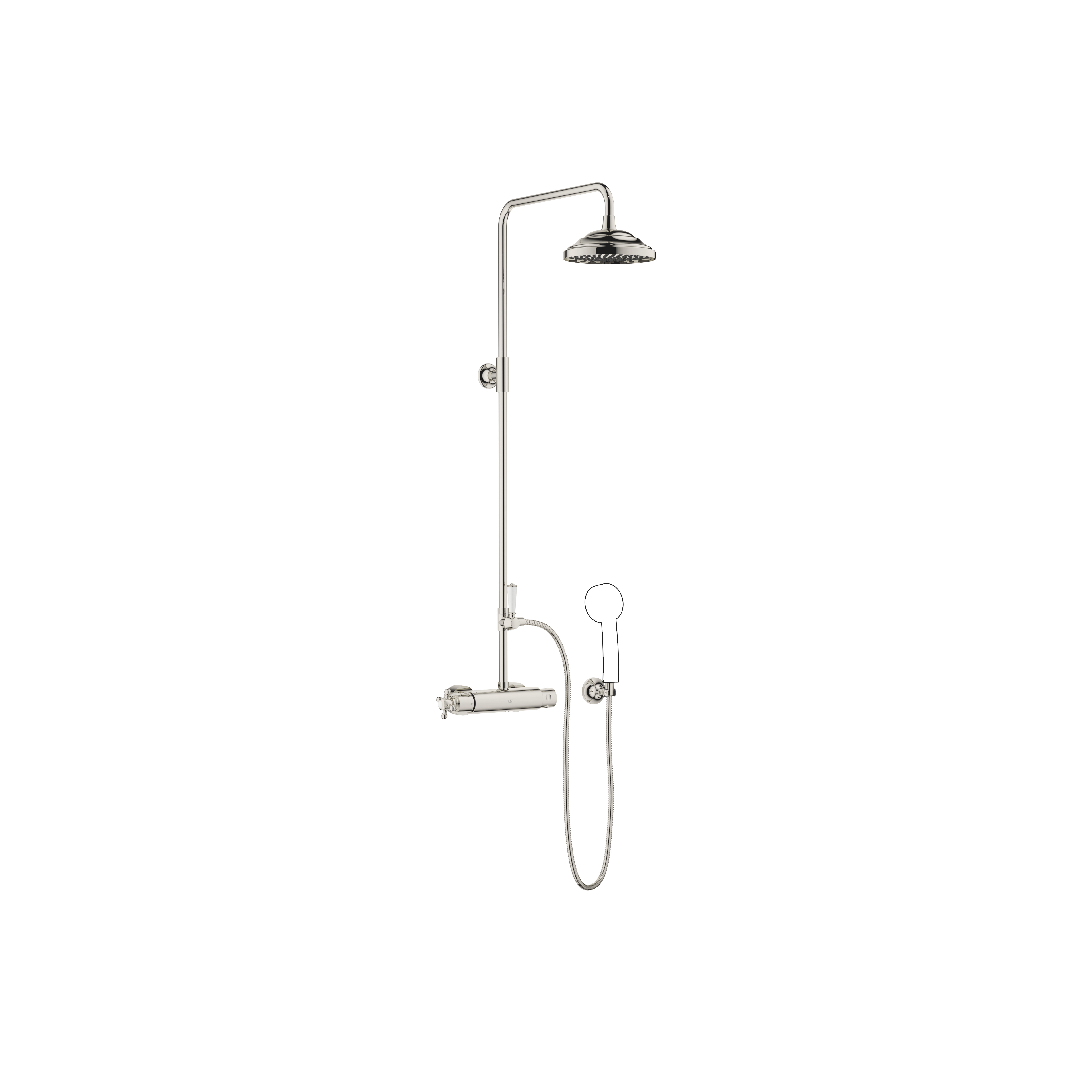 MADISON Showerpipe с термостатом для душа без ручного душа - Platinum DornBracht 34459360-08