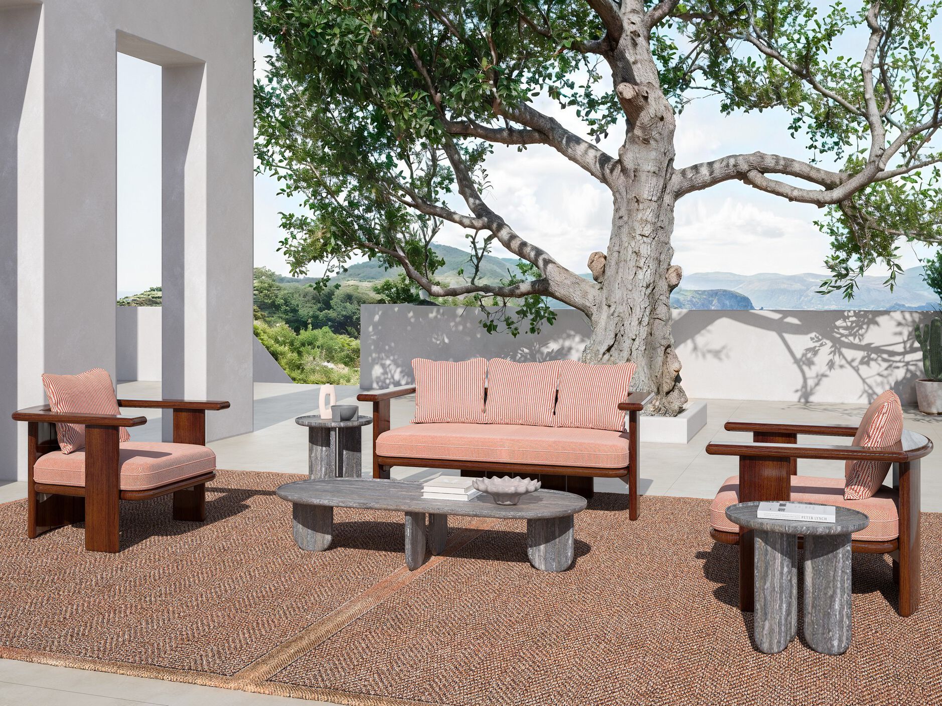 2-местный деревянный диван CPRN HOMOOD Shapes 2025 ARCH-00081630 - Вид №2