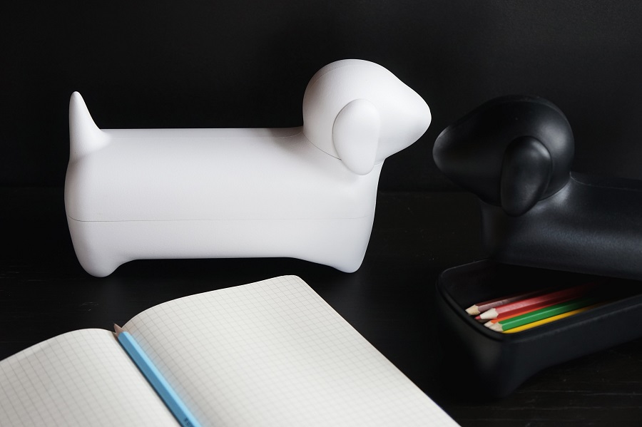 QL10291-WH Коробка для мелочей dacholder, белая Qualy  - Вид №9